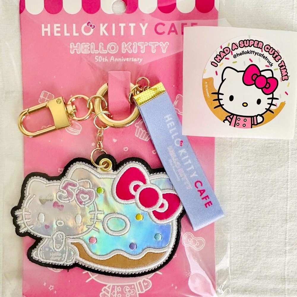 Hello Kitty Cafe 50th Anniversary Keychain Limited Addition